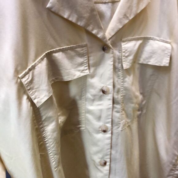 A New Day Chartreuse Long Sleeve Button Down 2X - Picture 3 of 5